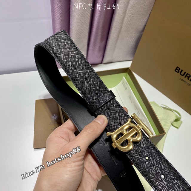 BURBERRY經典爆款皮帶 巴寶莉精緻專屬標識搭扣腰帶  jjp2690